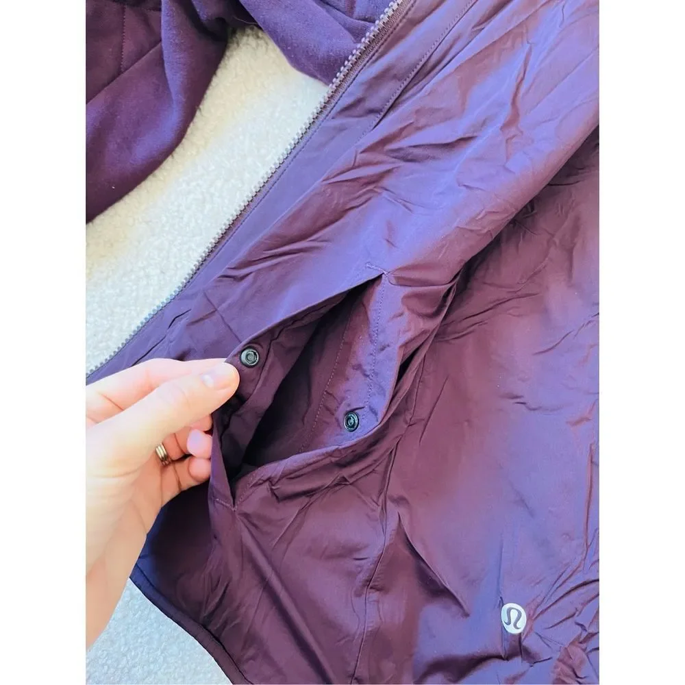 Lululemon Forever Warm Reversible Jacket in Cherry sz 6 - Picture 15 of 15